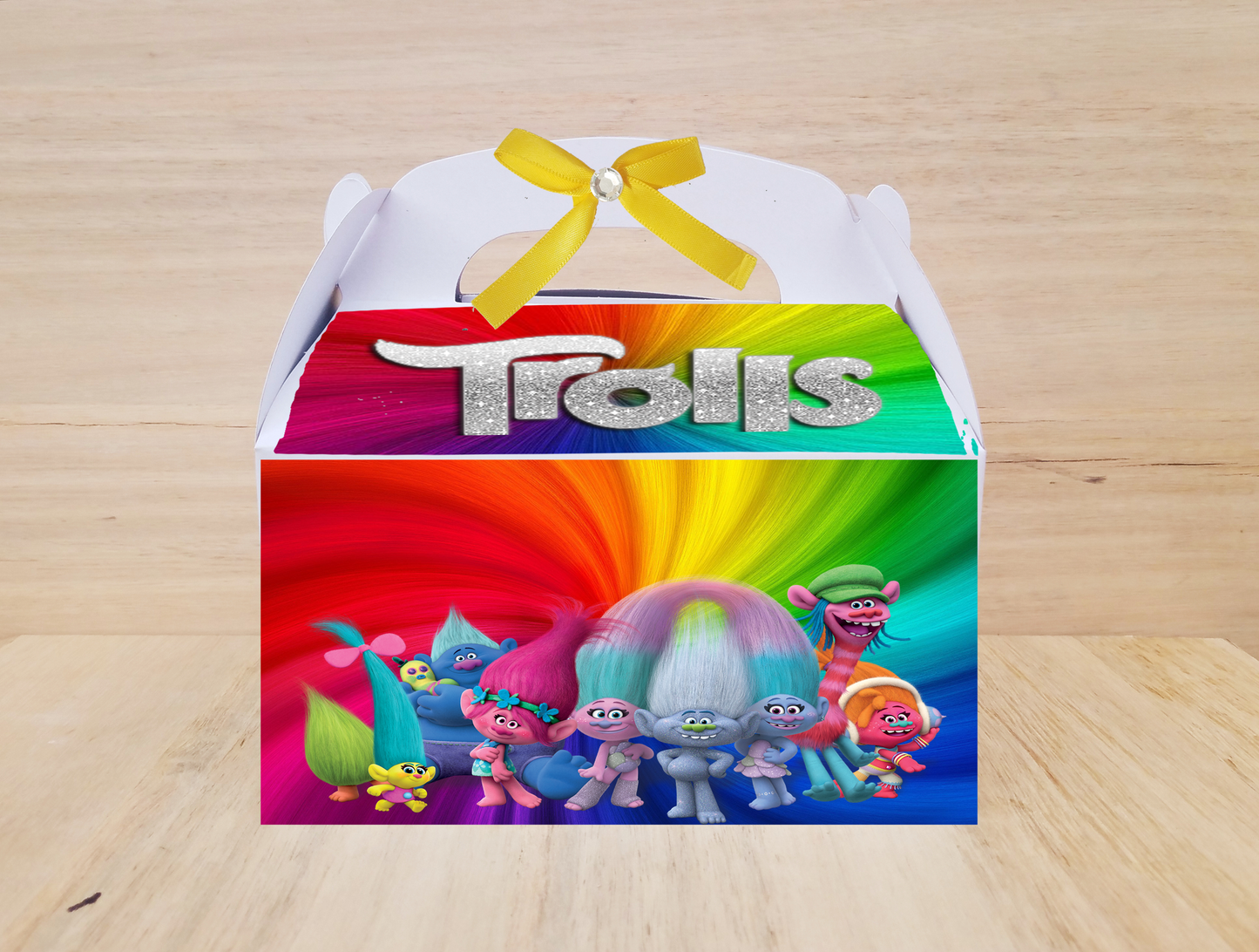 Custom Troll candy favor box, Birthday party, boy, girls