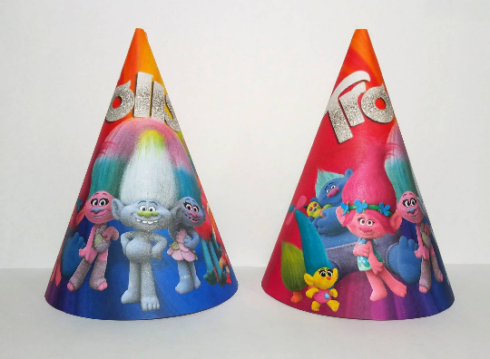 Troll Birthay party hat