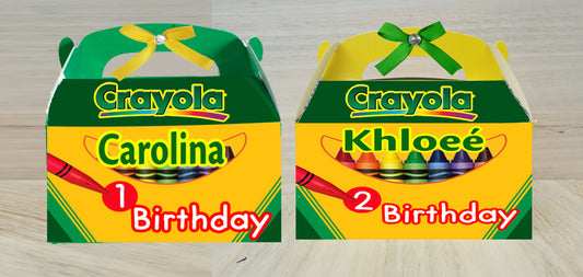 Crayola Candy Favor Box,personalizado, name and age