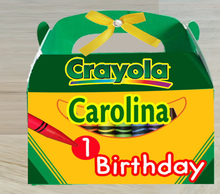 Crayola Candy Favor Box,personalizado, name and age