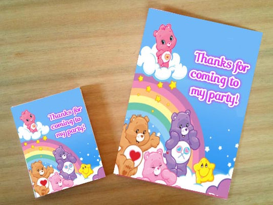 Care Bear Coloring book and crayon box  personalized